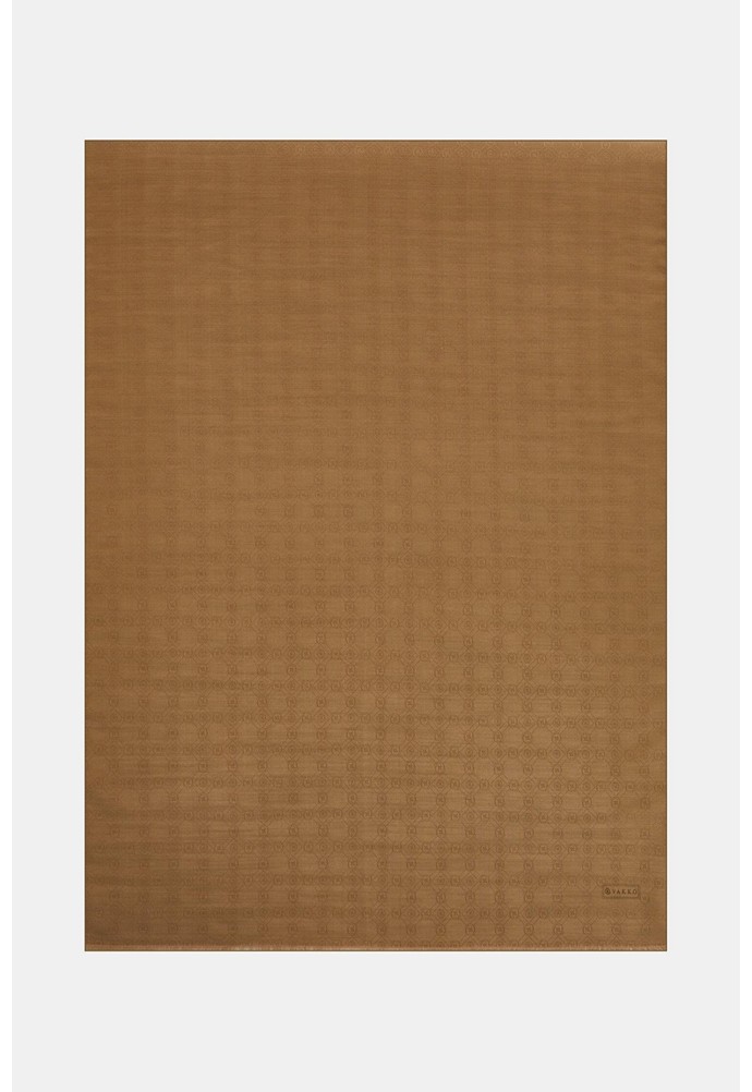 Vakko Pamuk Ipek Monogram Şal 40752-KOYU Lacivert görsel 2