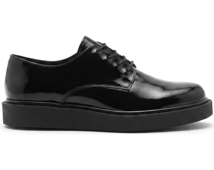 Zerenyus Classic Lace Yüksek Kalite Günlük Bağcıklı Erkek Klasik Ayakkabı Siyah Beyaz Rugan görsel 6
