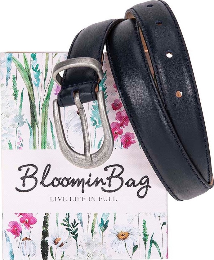 BloominBag Bloom In Still Kadın Hakiki Deri Kemer - Navy Plain görsel 7