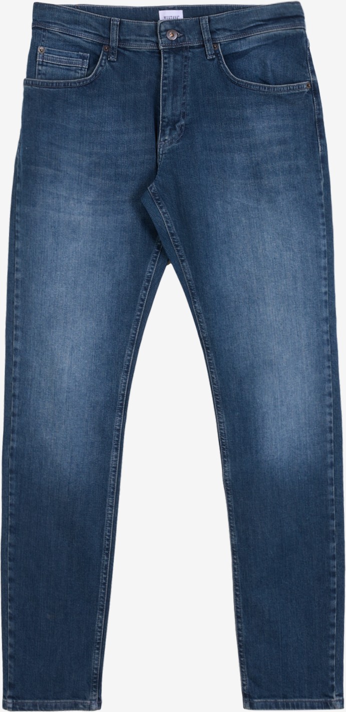 Mustang Normal Bel Straight Erkek Denim Pantolon Washington Straight-21 Mavi Düz Cep Tasarımı