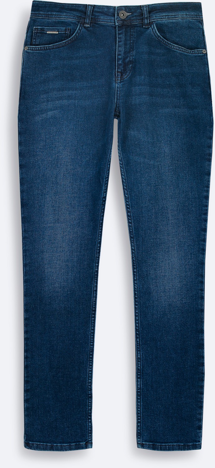 AVVA Erkek Lacivert Klasik Bel Eskitme Yıkamalı Elastan Berlin Slim Fit Jean Pantolon A42Y3519