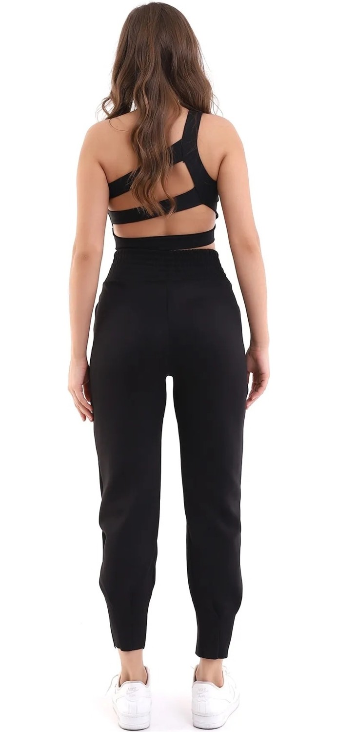 Win Moda Yüksek Bel Scuba Dalgıç Eşofman Altı Geniş Kemer görsel 7