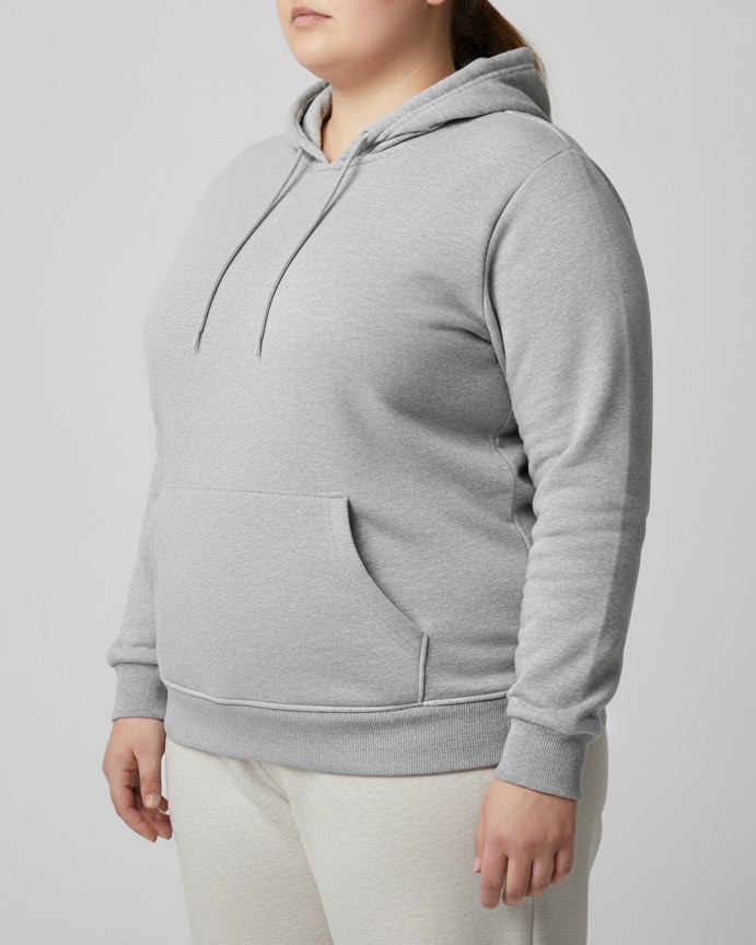 Balkonda Sweatshirt Kapüşonlu 3 Iplik Bol Kesim Yumuşak Esnek Unisex Mat Siyah görsel 5