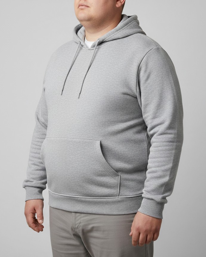 Balkonda Sweatshirt Kapüşonlu 3 Iplik Bol Kesim Yumuşak Esnek Unisex Mat Siyah