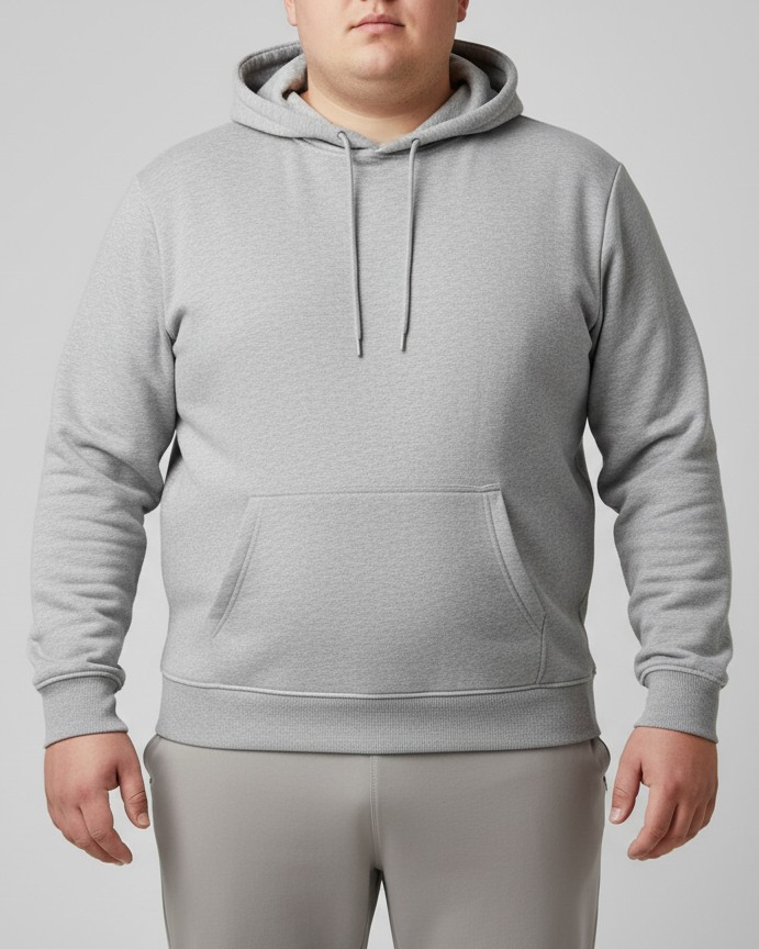 Balkonda Sweatshirt Kapüşonlu 3 Iplik Bol Kesim Yumuşak Esnek Unisex Mat Siyah görsel 3