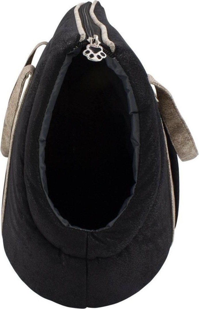 Die Grup Lepus Kedi ve Köpek Taşıma Çantası Açık (Sling Bag) Siyah Siyah görsel 2