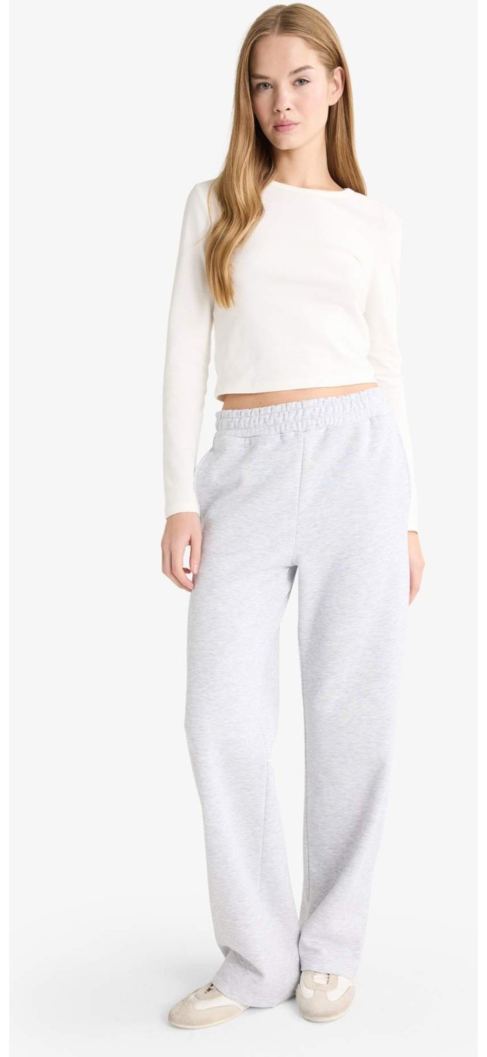 DeFacto Straight Fit Basic Cepli Yüksek Bel Eşofman Altı B8571AX25AU görsel 2