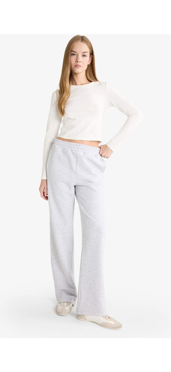 DeFacto Straight Fit Basic Cepli Yüksek Bel Eşofman Altı B8571AX25AU görsel 3