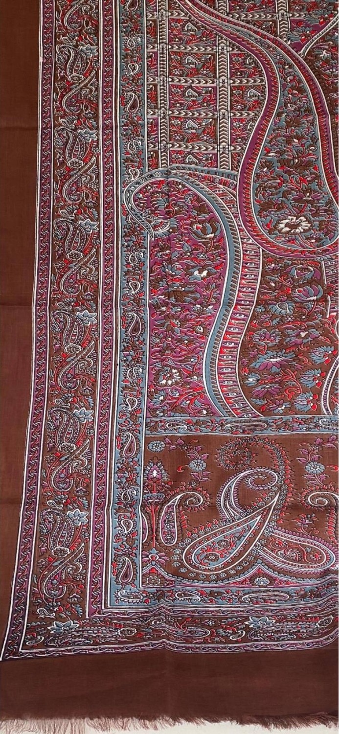 Safir Tuhafiye Pamuklu Hint Şal 190 cm x 90 cm