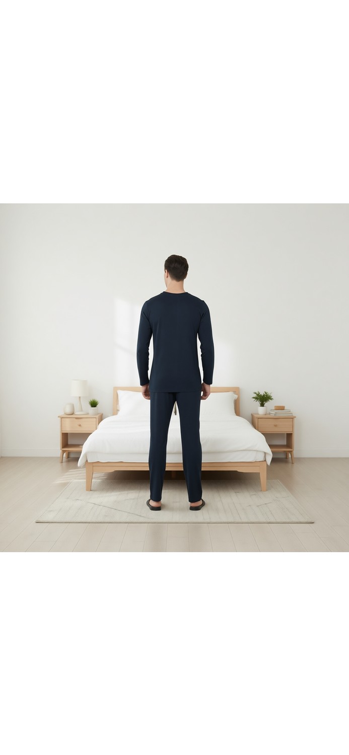 D'S Damat Regular Fit Cotton Pijama Takımı K.lacivert görsel 5