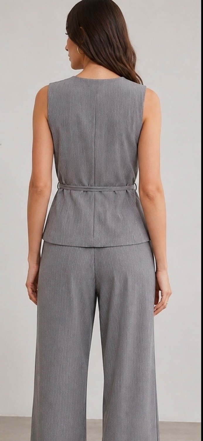 Only Kadın Onlnıva S/l Belt Gri Yelek - 15376495 görsel 2