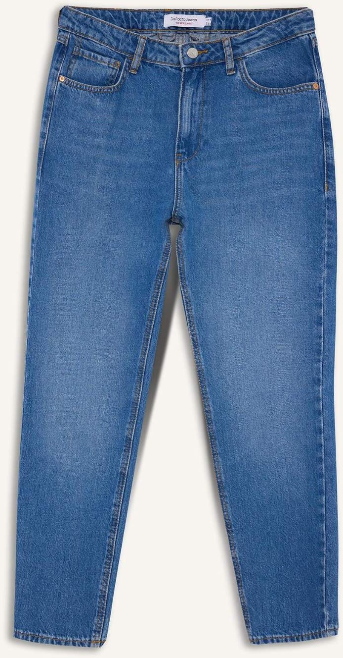 DeFacto Slim Fit Normal Bel Dar Paça Jean Pantolon D8602AX26SP görsel 6