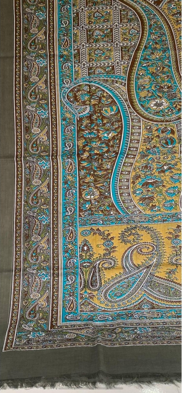 Safir Tuhafiye Pamuklu Hint Şal 190 cm x 90 cm görsel 4