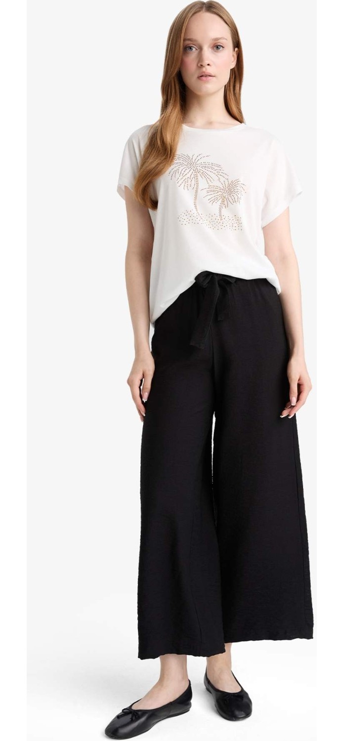 DeFacto Relax Fit Geniş Paça Pantolon G1552AX25HS görsel 2