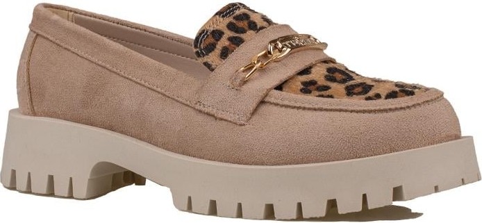 Trend Adımlar Taba Kadın Nubuk Leopar Casual Ayakkabı