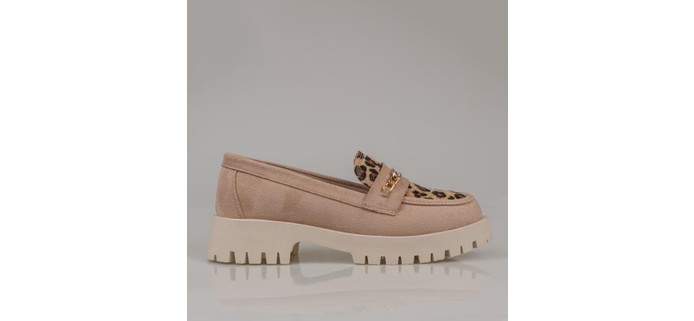 Trend Adımlar Taba Kadın Nubuk Leopar Casual Ayakkabı görsel 7