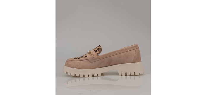 Trend Adımlar Taba Kadın Nubuk Leopar Casual Ayakkabı görsel 8