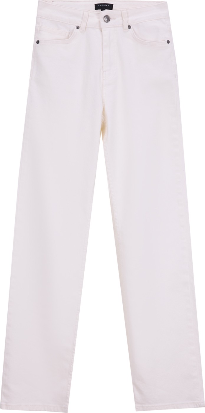 Fabrika Yüksek Bel Normal Paça Regular Straight Beyaz Kadın Denim Pantolon F5WL-PNT0192 görsel 7
