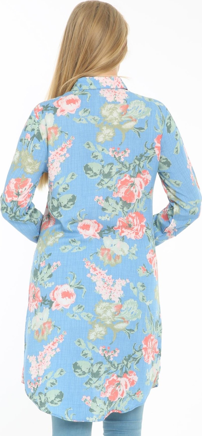 Ladies First Desenli Tunik 9000-D11 Pamuk Kumaş görsel 4