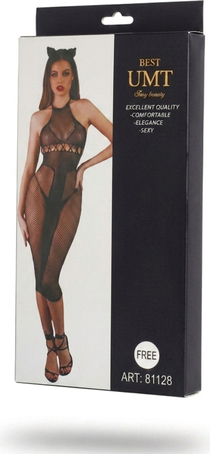 Alıç Fantazi File Vücut Çorabı Seksi Dekolteli Esnek Tek Parça Bodystocking Siyah Kadın Gecelik Iç Giyim görsel 4
