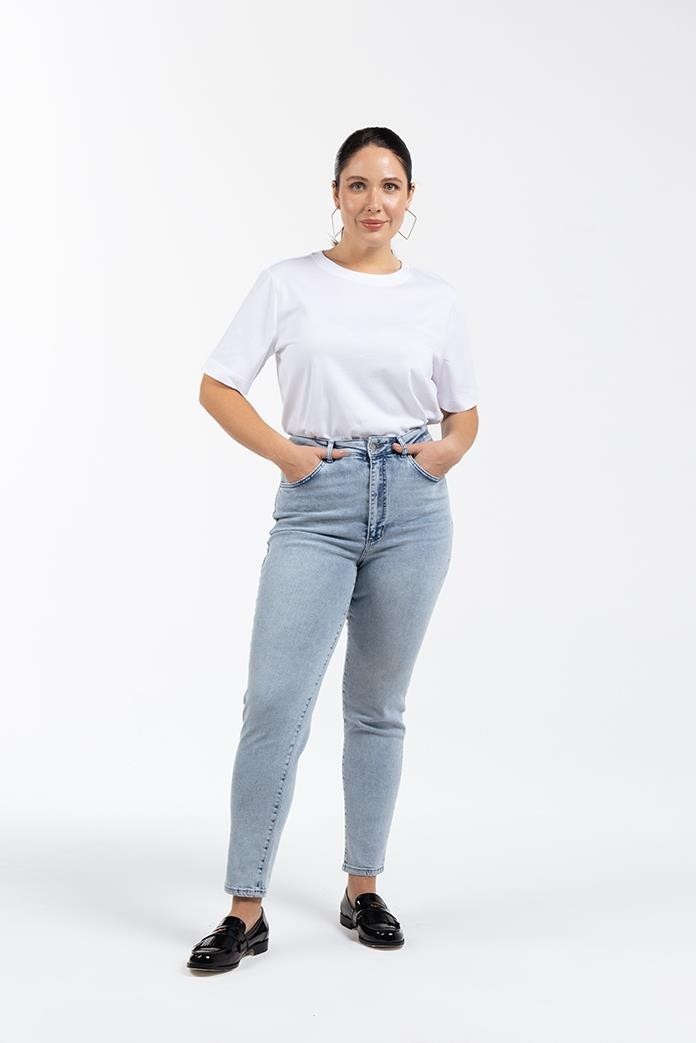 Luokk Stary Yüksek Bel Pamuklu Büyük Beden Skinny Jean Siyah