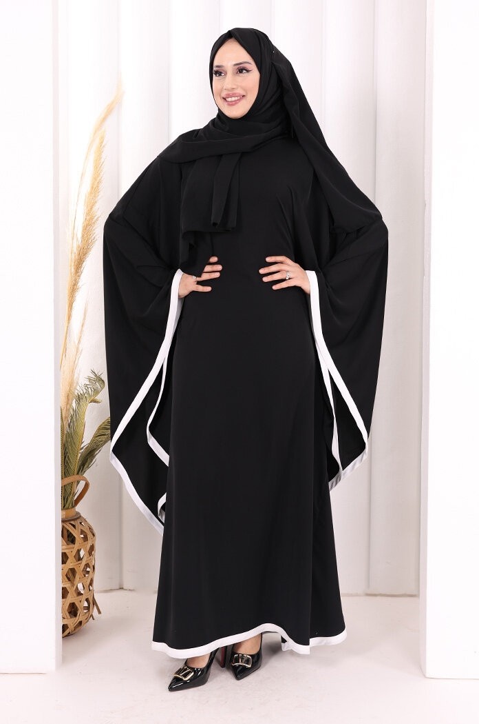 Bym Fashion Yarasakol Biyeli Elbise Şal Hediyelidir 7068 Antrasit görsel 6
