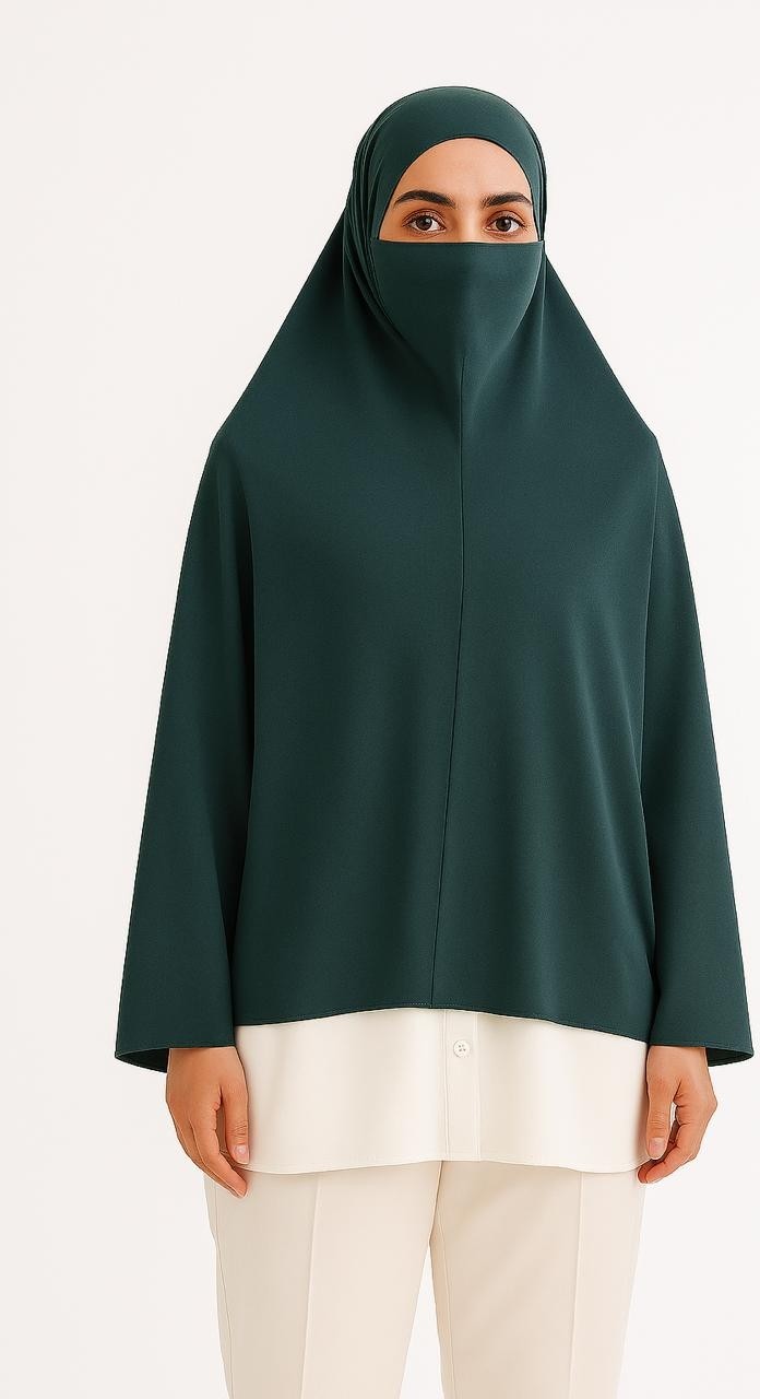 Armanım Hazır Türban Peçeli Pratik Şal/ Eşarp, Tesettür Nikapli Hijab - Namaz Örtüsü Sufle (5xl)