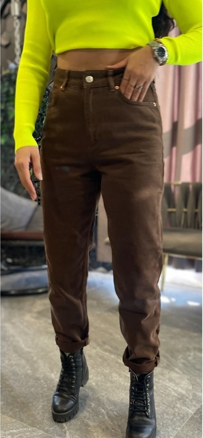 ByCukurovaFrango Siyah Yüksek Bel Mom Jean Kadın Boyfriend Kot Pantolon Toparlayıcı 2024 görsel 7