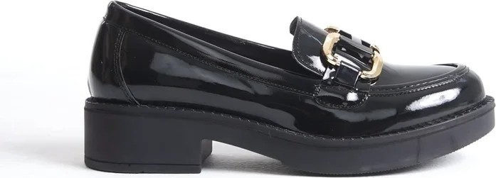 Fantastik Store Rugan Siyah Gold Tokalı Kadın Loafer TR17MS02A görsel 6