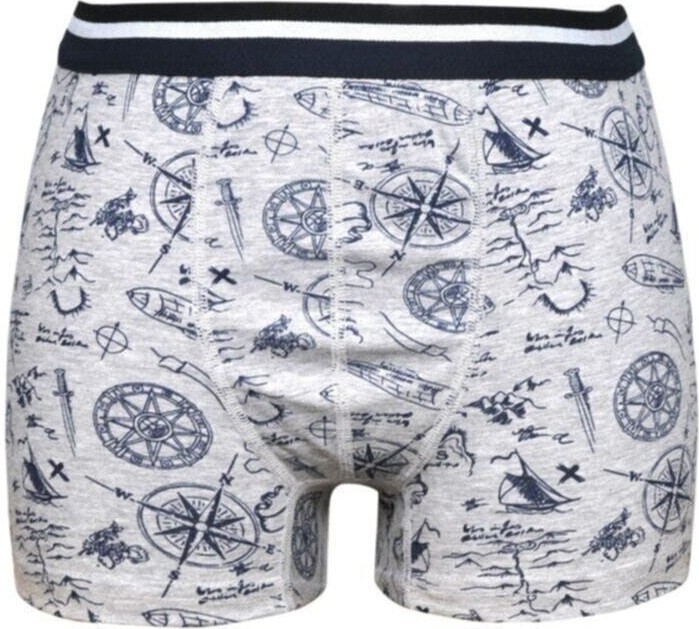 Momslab Erkek Çocuk Kahverengi Pamuklu Likralı 5'li Paket Boxer görsel 5