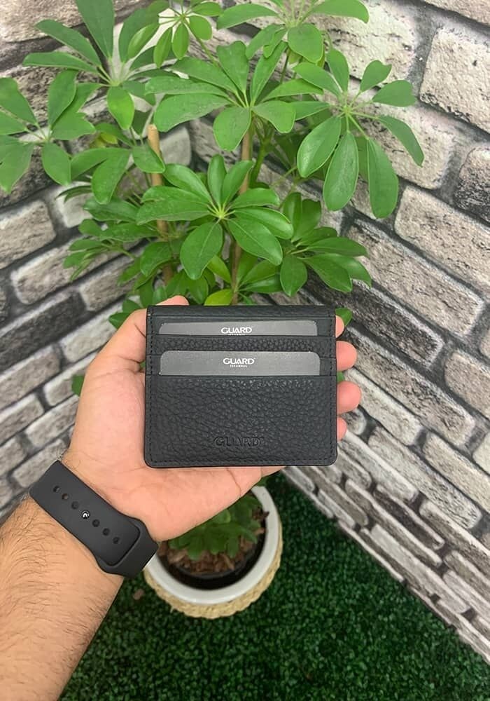 Guard Siyah / Kırmızı Patlı Tasarım Deri Kartlık - GRD2403XW22175 görsel 3