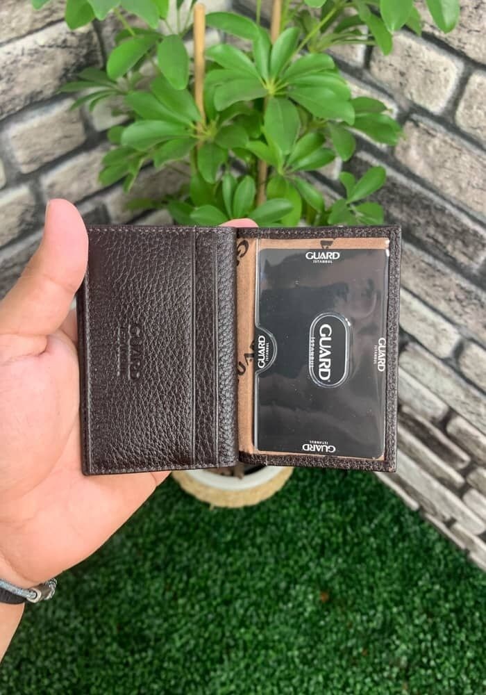 Guard Kahverengi Hakiki Deri Mini Boy Kredi Kartlık - GRD260404WT599 görsel 2