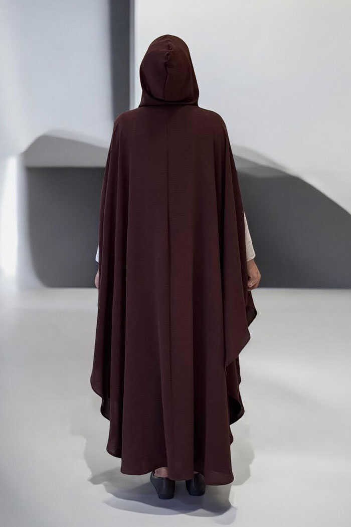Bym Fashion Kapüşonlu Ayrobin Pelerin 70021 Lacivert görsel 2