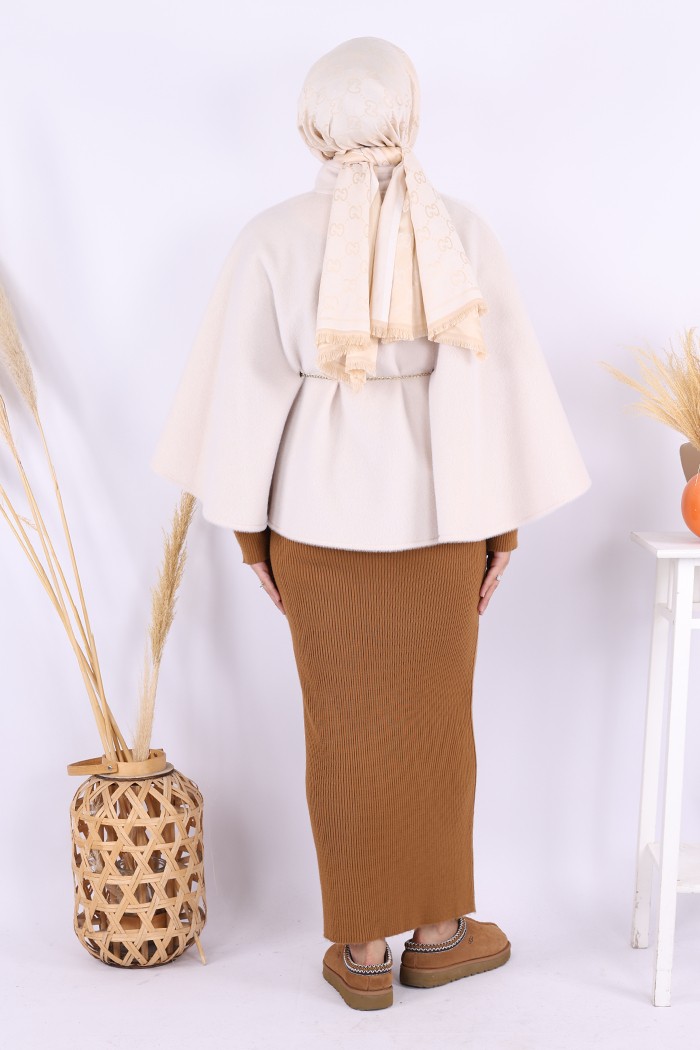 Bym Fashion Zincir Kemer Detaylı Panço 70032 Taş görsel 3