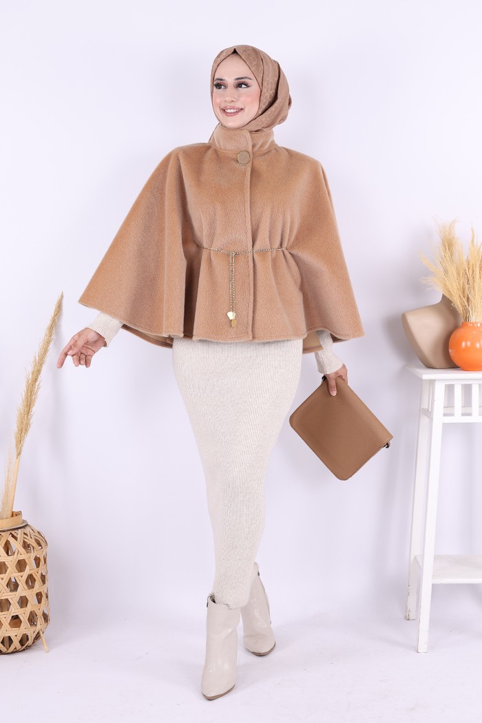 Bym Fashion Zincir Kemer Detaylı Panço 70032 Taş görsel 7