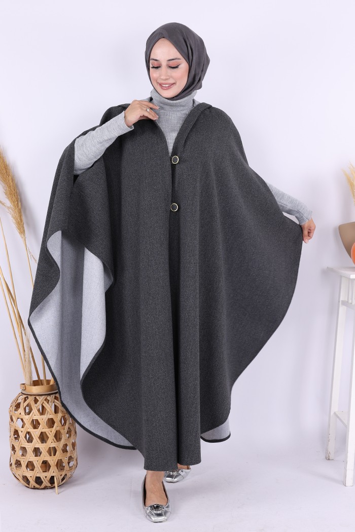 Bym Fashion Kaşe Panço 70037 Taş görsel 6
