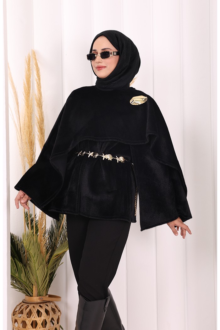 Bym Fashion Atkı Detay Panço 70061 Mor görsel 8