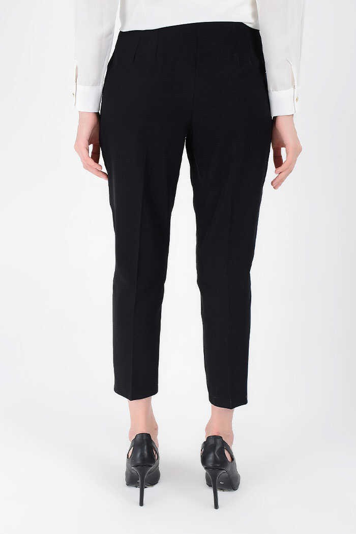 Bym Fashion Fermuarlı Cep Detaylı Kalem Pantolon 0201 Siyah görsel 6