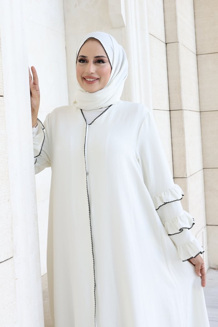 Bym Fashion Ferace ŞAL HEDİYE 70018 Kahverengi görsel 2