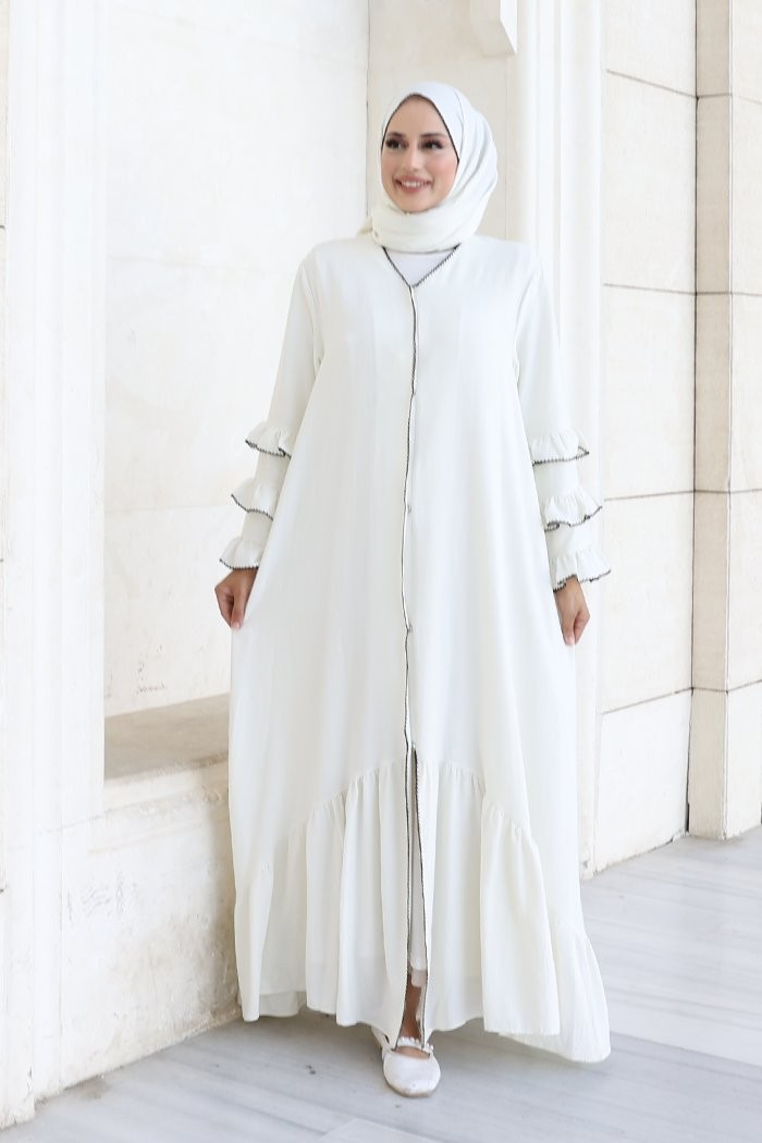 Bym Fashion Ferace ŞAL HEDİYE 70018 Kahverengi görsel 3