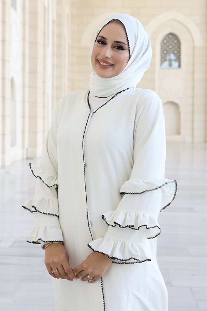 Bym Fashion Ferace ŞAL HEDİYE 70018 Kahverengi görsel 4