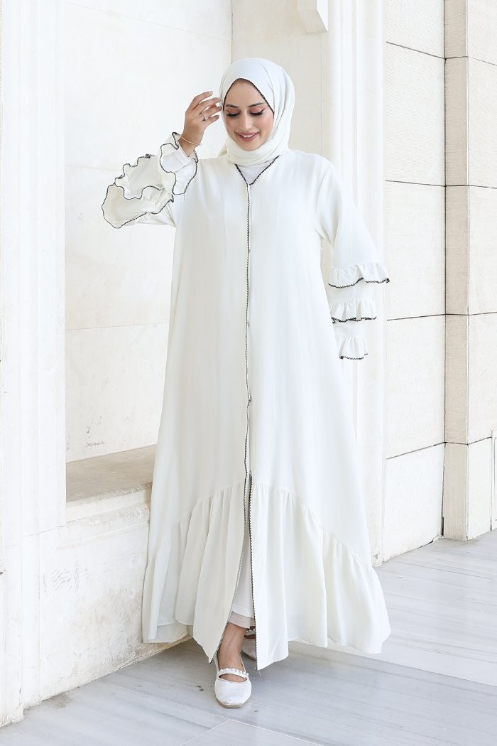 Bym Fashion Ferace ŞAL HEDİYE 70018 Kahverengi görsel 5