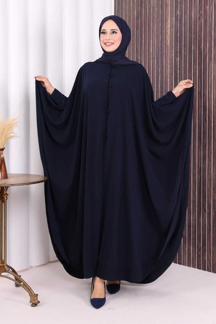 Bym Fashion Düğme Detaylı Pelerin 70024 Ekru görsel 4