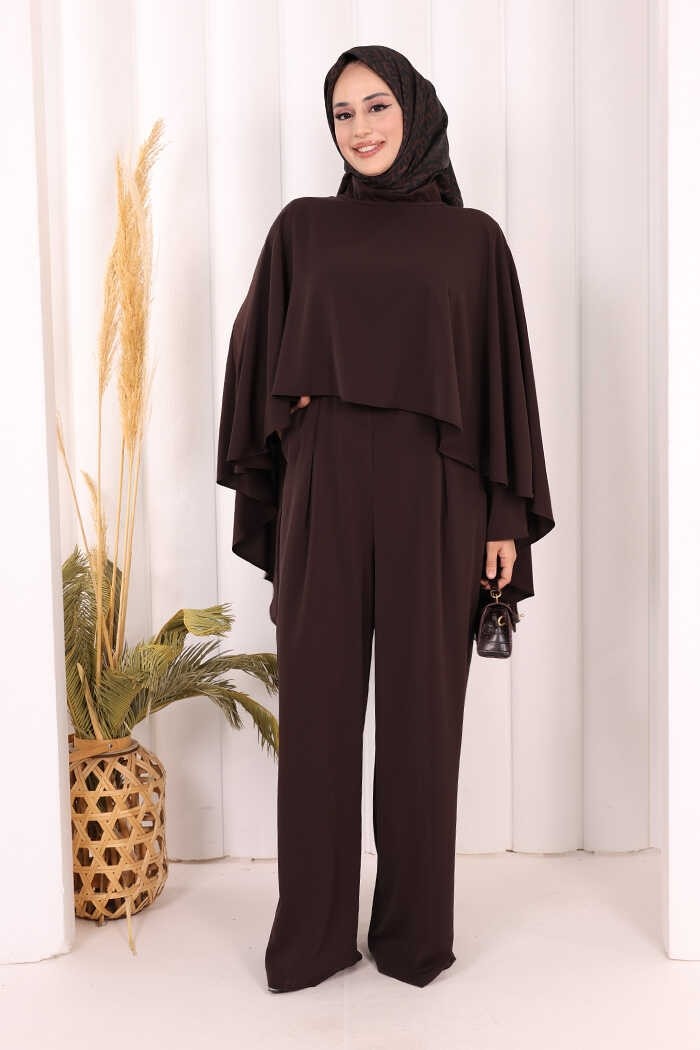 Bym Fashion Pelerinli Tulum 8022 Lacivert