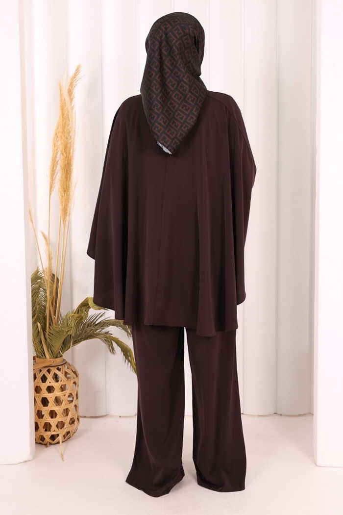Bym Fashion Pelerinli Tulum 8022 Lacivert görsel 5