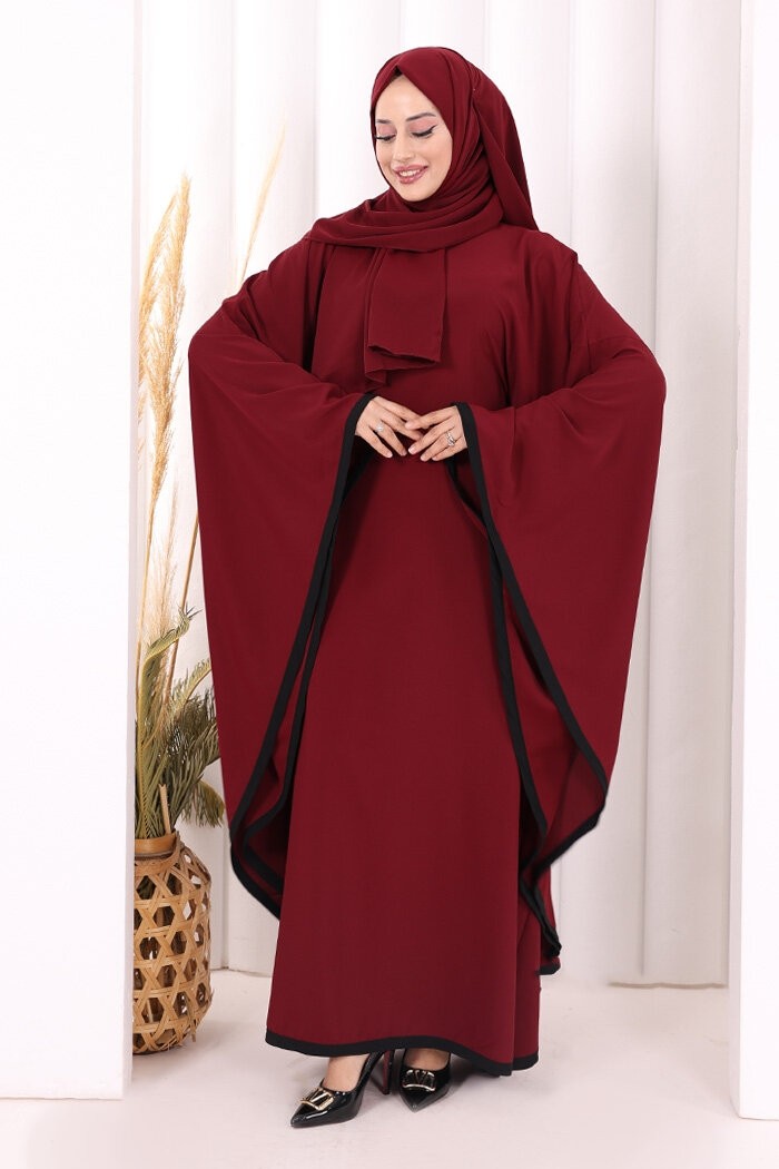 Bym Fashion Yarasakol Biyeli Elbise Şal Hediyelidir 7068 Antrasit