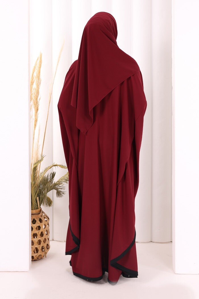 Bym Fashion Yarasakol Biyeli Elbise Şal Hediyelidir 7068 Antrasit görsel 4
