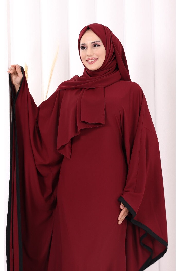 Bym Fashion Yarasakol Biyeli Elbise Şal Hediyelidir 7068 Antrasit görsel 5