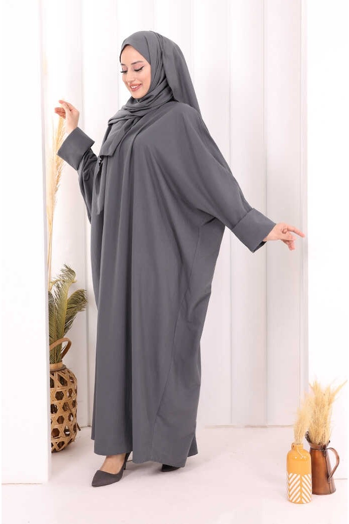 Bym Fashion Yarasakol Elbise Şal Hediyeli 2398 Lacivert görsel 3