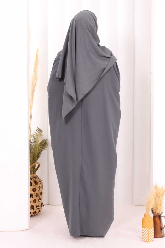 Bym Fashion Yarasakol Elbise Şal Hediyeli 2398 Lacivert görsel 4